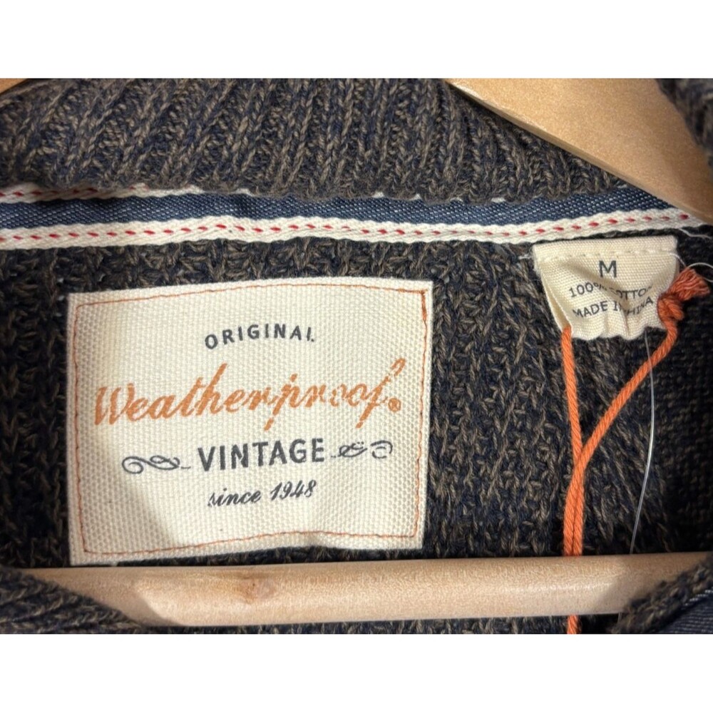 Heritage Weatherproof‎ Vintage Sweater Men’s M Tricol Brown NWT Cabincore Gift - Picture 4 of 8